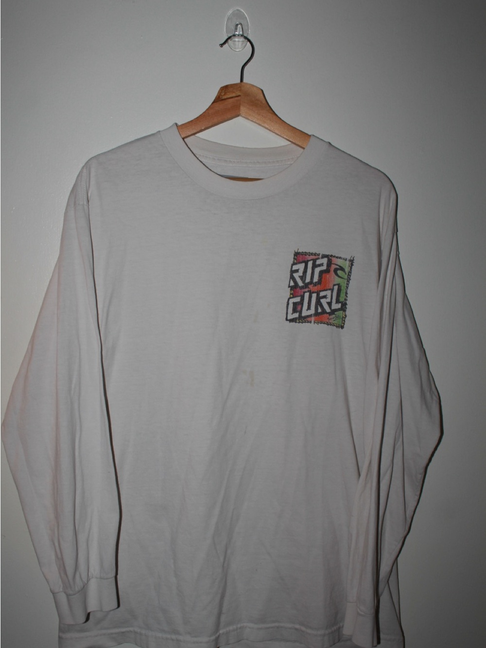Rip Curl White Long Sleeve Logo Tee